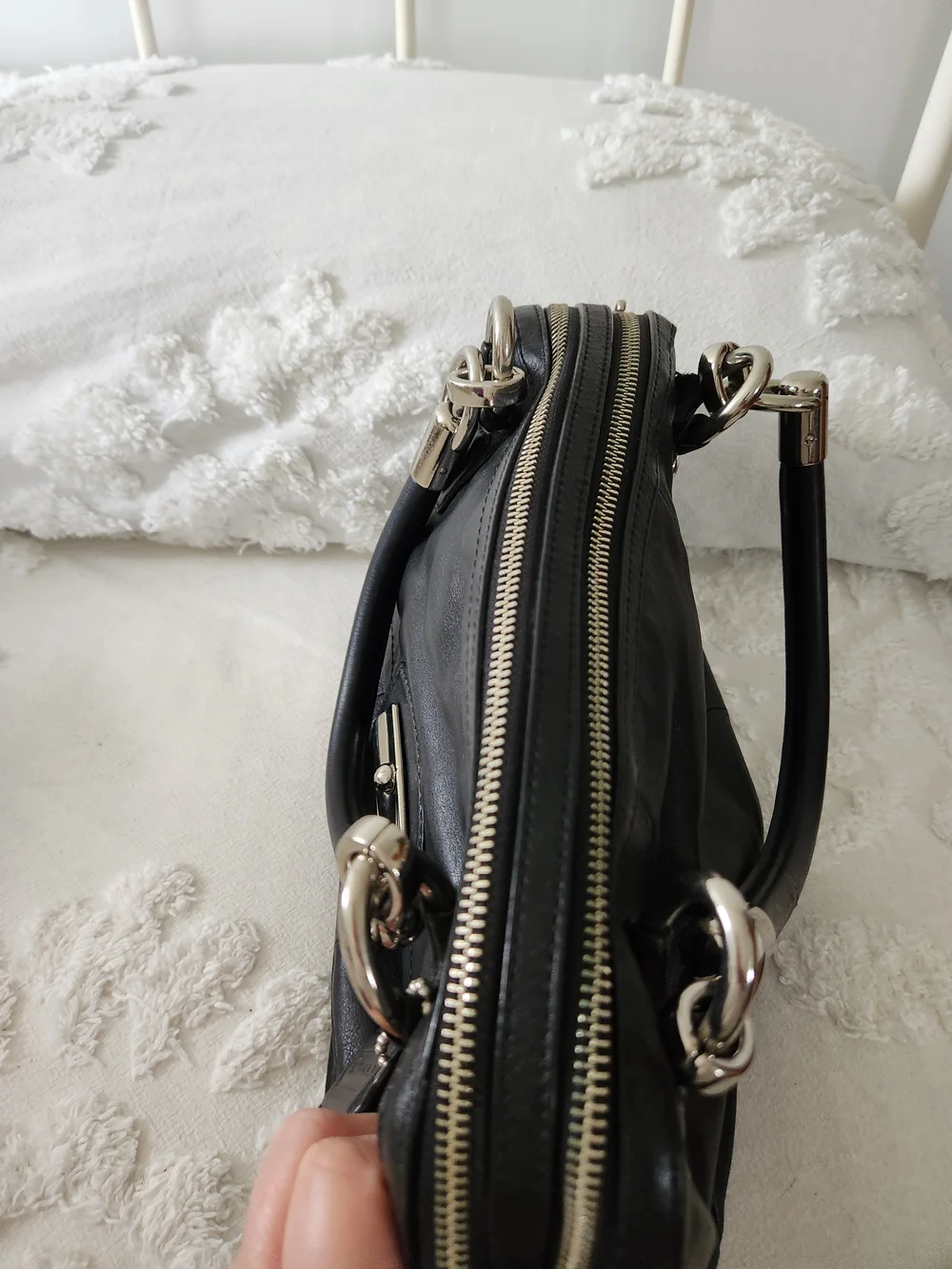 Coach black leather